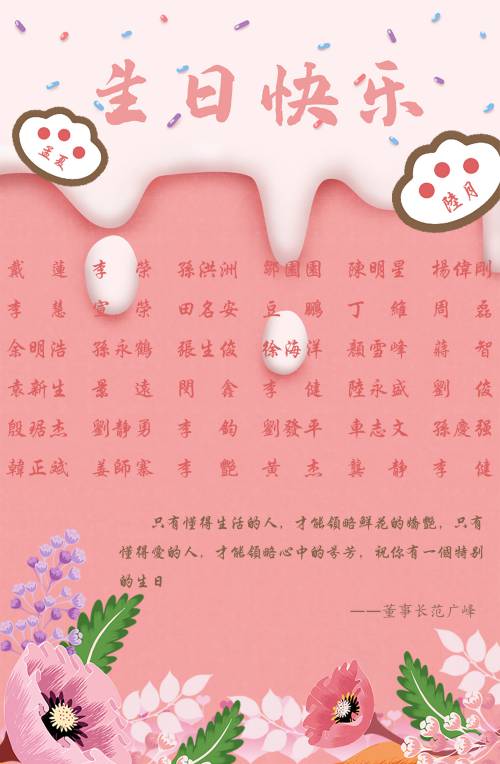 【生日祝福】恭祝6月生日的員工生日快樂(lè)！