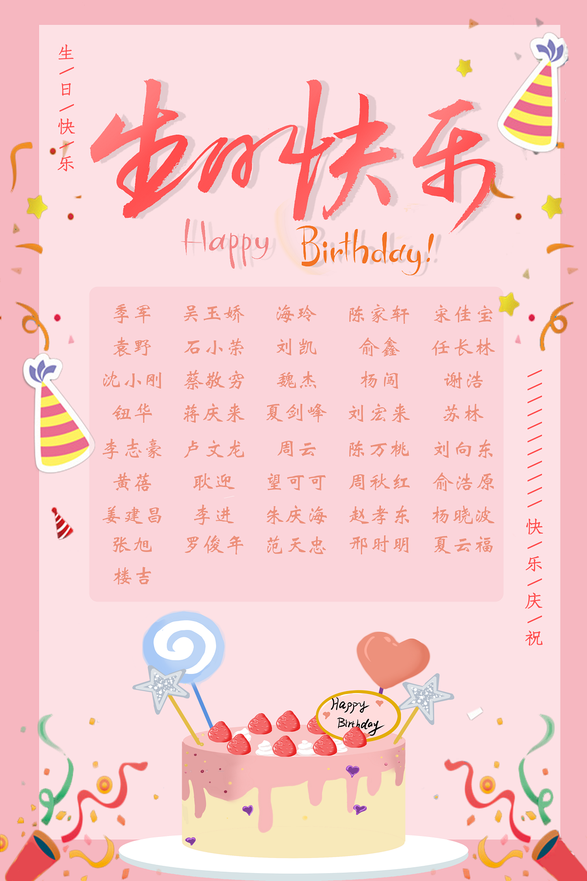 【生日祝?！抗ё?月生日的員工生日快樂(lè)！