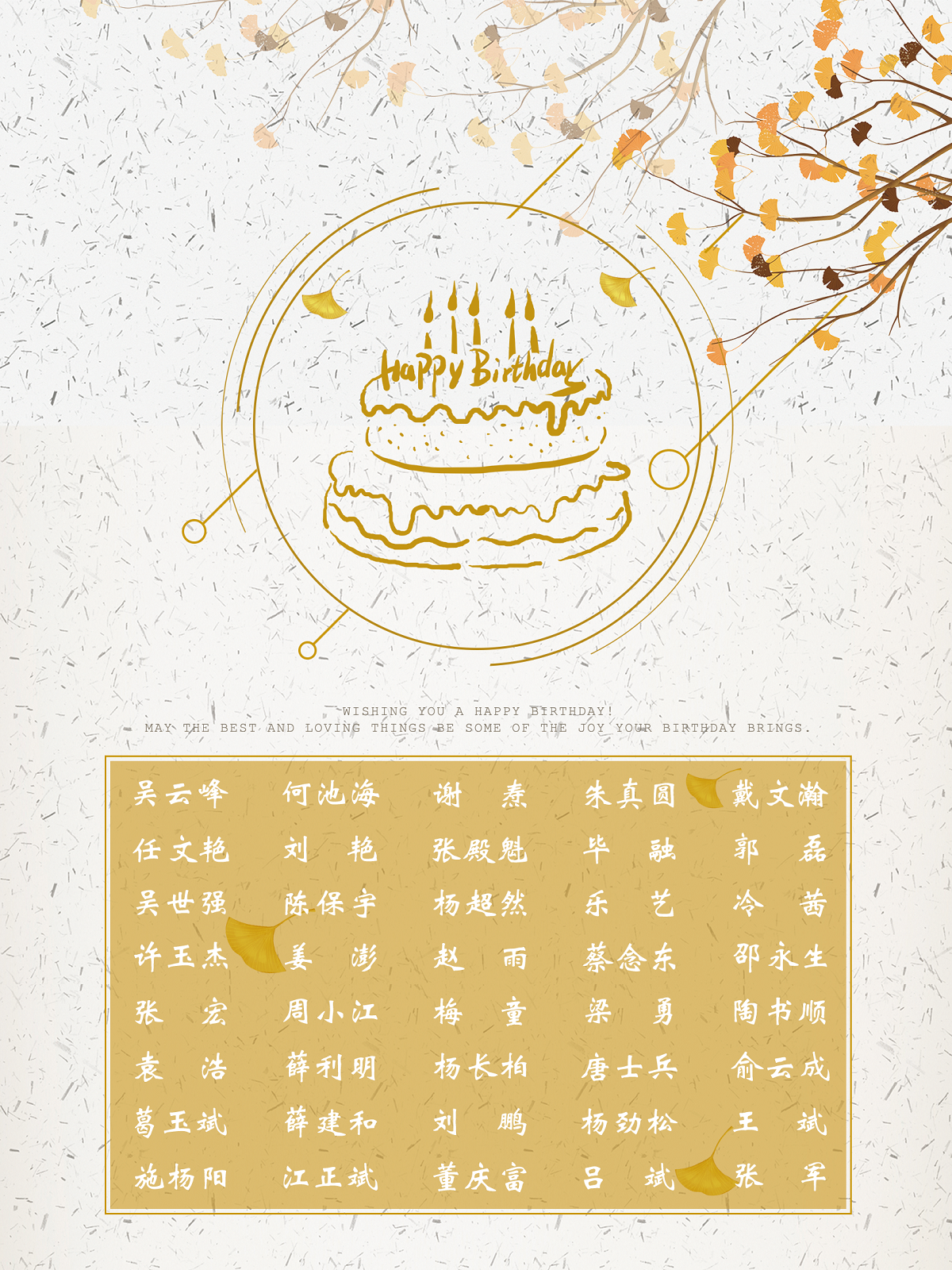 【生日祝?！抗ё?月生日的員工生日快樂(lè)！