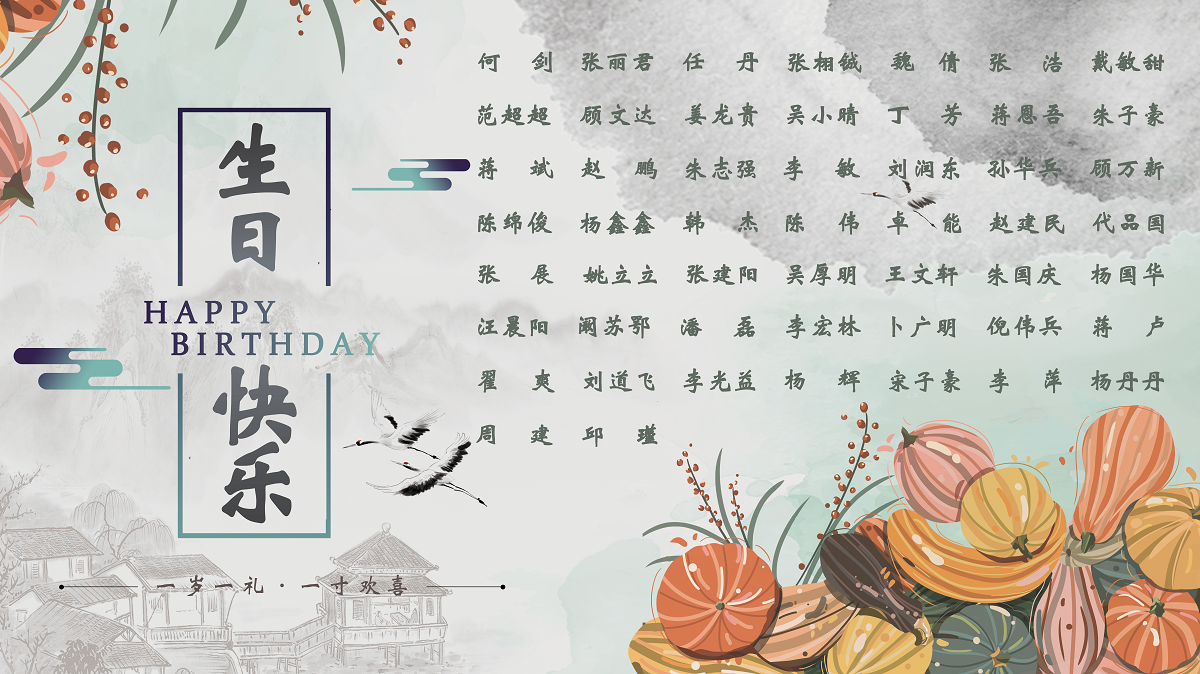 【生日祝?！抗ё?0月生日的員工生日快樂(lè)！